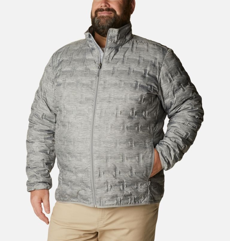 Men\'s Columbia Delta Ridge Down Jackets Grey | Plus Size CA-AC654